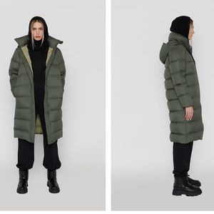 Long down filled puffer jacket